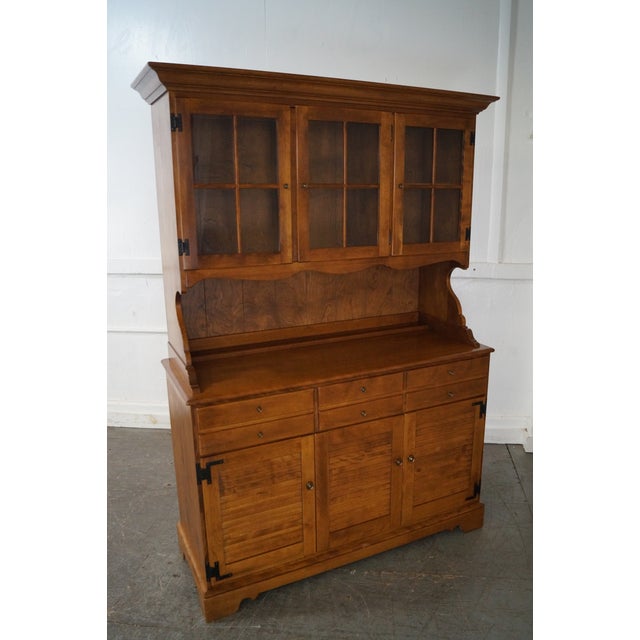 Ethan Allen Solid Maple Nutmeg Finish Traditional Hutch Chairish