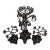 Thomas Bradbury & Sons Antique Victorian Rococo Revival 3-Piece Candelabra Set - Ornate Grape Vine & Leaf Motif Centerpiece, Late 19th Century For Sale