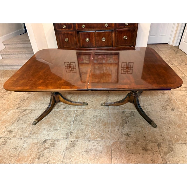 Wood American Drew Queen Anne Style Vintage Dining Set For Sale - Image 7 of 11
