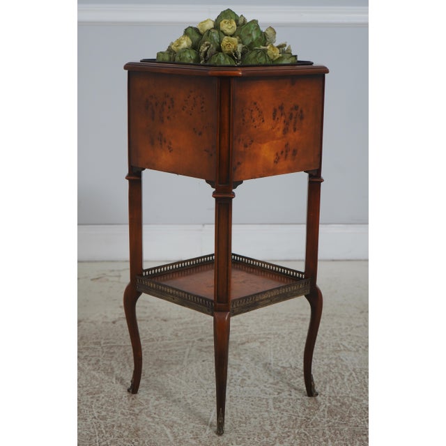 Age: Approx: 30 Years Old Details: Removal Floral Insert Mahogany Brass Gallery Top High Quality Construction Queen Anne...
