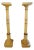 Pair of 1940s Italian Onyx and Gilt Brass Large Pedestals Columns For Sale