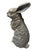 Vintage Cast Iron Standing Hare Garden Statuary For Sale In West Palm - Image 6 of 12