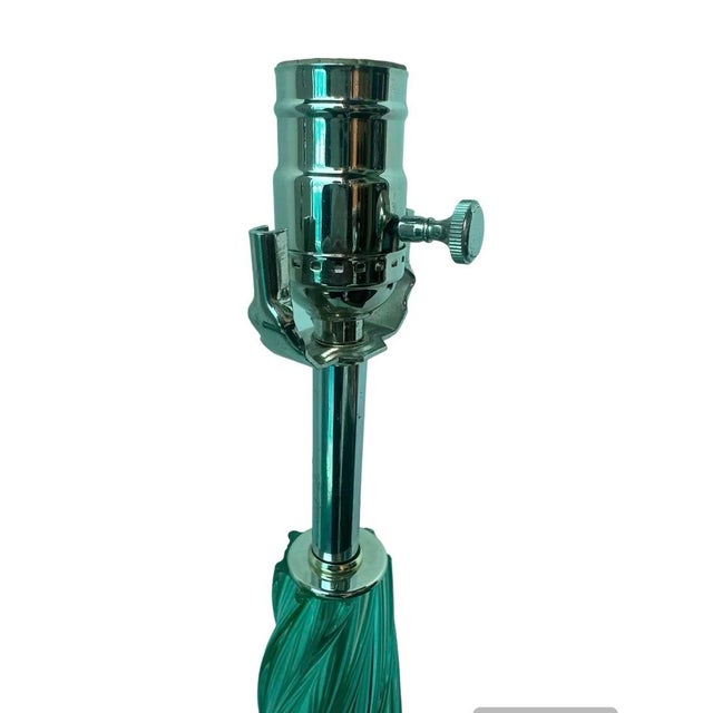Emerald 1960s Murano Table Lamps - a Pair For Sale - Image 8 of 8