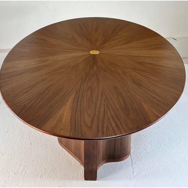 One of a Kind Oval Dining Table in Walnut For Sale - Image 6 of 14