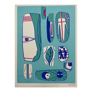1980s Jack Garth California Tribal Serigraph