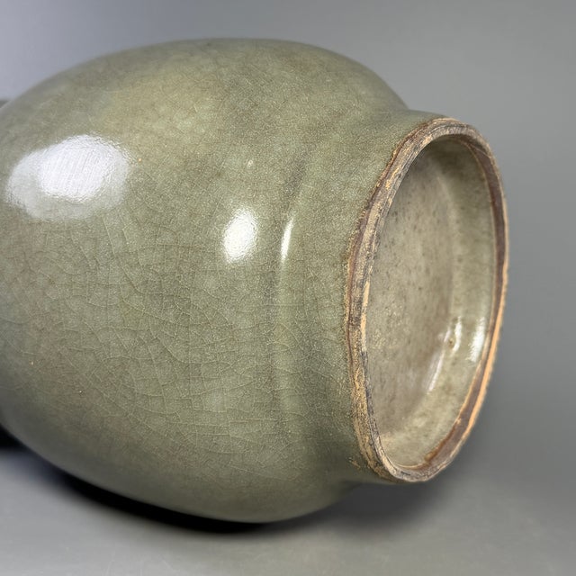 Chinese Longquan Celadon Arrow Vase, Collectible Decorative Vase For Sale - Image 6 of 6