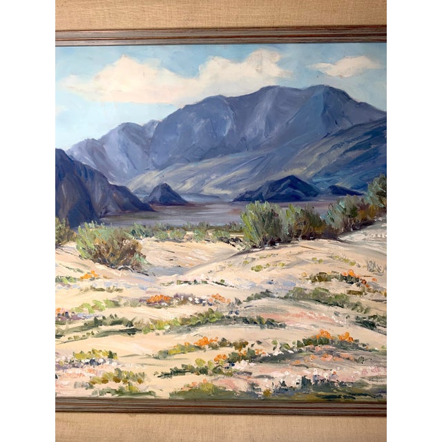 Mid 20th Century "Mount San Jacinto, Palm Springs" Oil Painting on Canvas, Framed For Sale In Los Angeles - Image 6 of 11