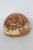 Dome Shaped Amber Hue Resin Paperweight With Enclosed Dried Flower Petals 5073b For Sale - Image 4 of 4