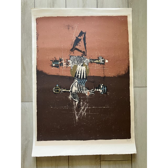 Abstract Johnny Friedlaender, Original Aquatint Etching, Mid 20th Century - Signed, Numbered 162/350 - Unframed For Sale - Image 3 of 9