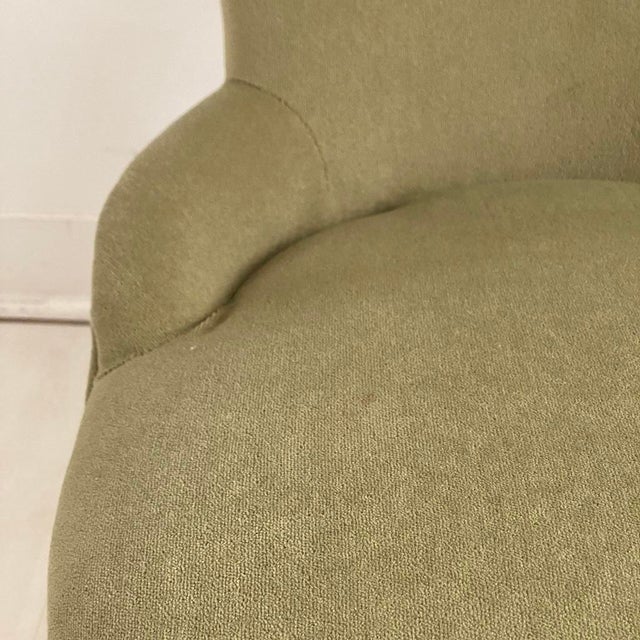 Textile Small Toadstool Lounge Chair in Green Velvet, 1950s For Sale - Image 7 of 13