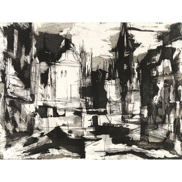 Original 1959 aquatint engraving and etching, "Remnants of Night" artist proof print of what would be published as...