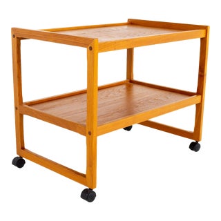 Mid Century Teak Bar Cart For Sale