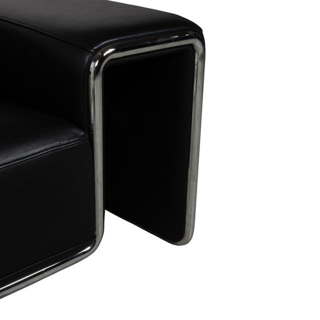 Modern DS-180 Leather Three-Seater Black Sofa from de Sede For Sale - Image 3 of 12