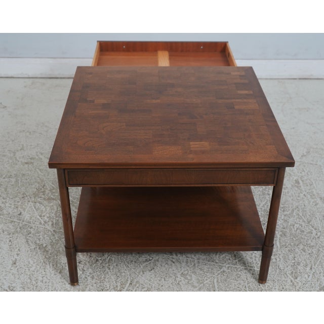 Pair John Stuart Mid Century Modern Walnut End Tables For Sale - Image 15 of 18