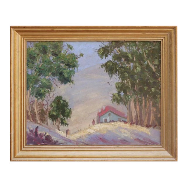 1960s "Morning Sunrise Laguna Hills" Landscape Oil Painting, Framed For Sale
