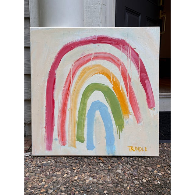 2020s Sarah Trudle, Contemporary Abstract Rainbow Painting, "She's Like a Rainbow" For Sale - Image 5 of 5