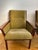 Mid 20th Century Pair of High Back Danish Modern Oak & Moss Green Mohair Lounge Chairs Attributed to Durup For Sale - Image 10 of 18