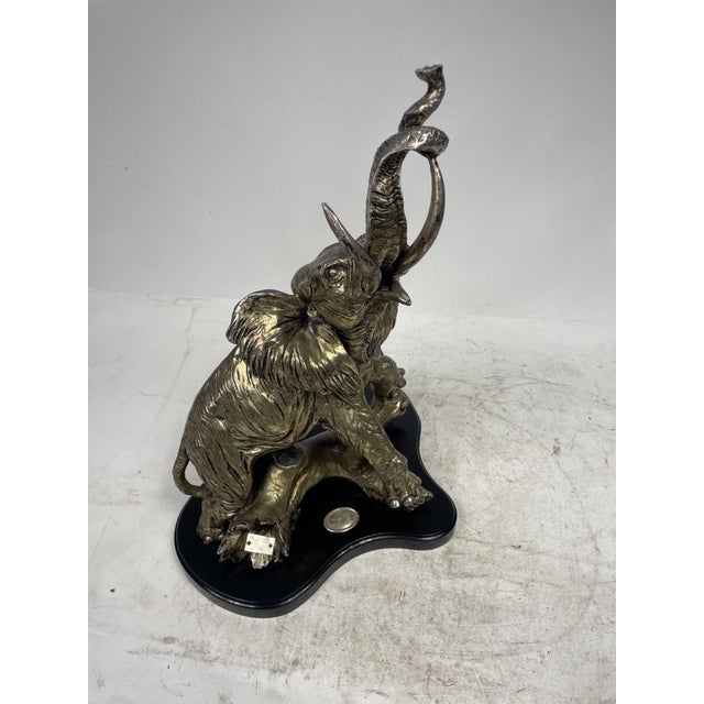 Silver-Plated Elephant Sculpture, 1970s For Sale - Image 11 of 16