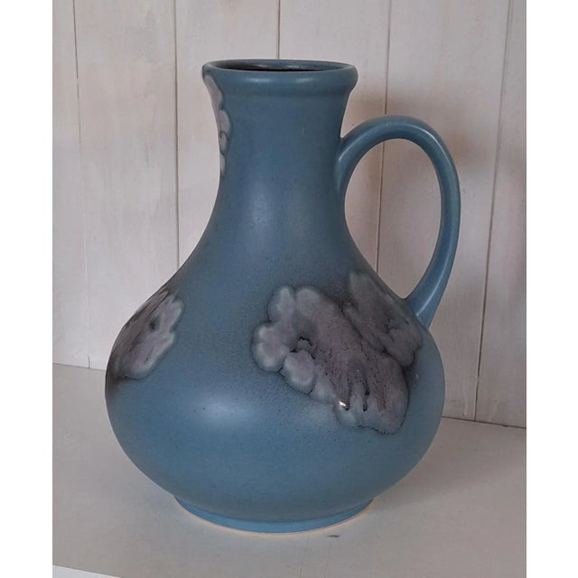 Vintage German Blue Glazed Ceramic Vase from Dümler & Breiden, 1970s For Sale - Image 6 of 6