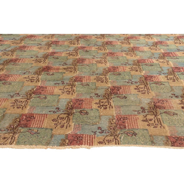 Vintage Turkish Sivas Rug, 06'08 X 10'02 For Sale - Image 4 of 10