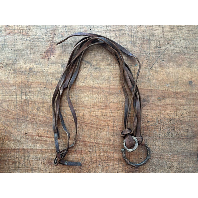 Abstract Vintage Leather Harness Strap Wall Hanging Decor For Sale - Image 3 of 7