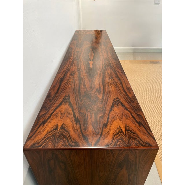 Mid-Century Modern Danish Modern Rosewood Credenza Sideboard 1960s For Sale - Image 3 of 8