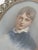 Victorian Antique Painting Portrait Encased in Fillagree Frame With Pearl Embellishments For Sale - Image 3 of 10