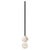 Black Raim Pendant Lamp with 2 Spheres by United Alabaster For Sale - Image 8 of 8