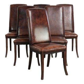 Vintage Sheepskin Dining Chairs, Set of 5 For Sale