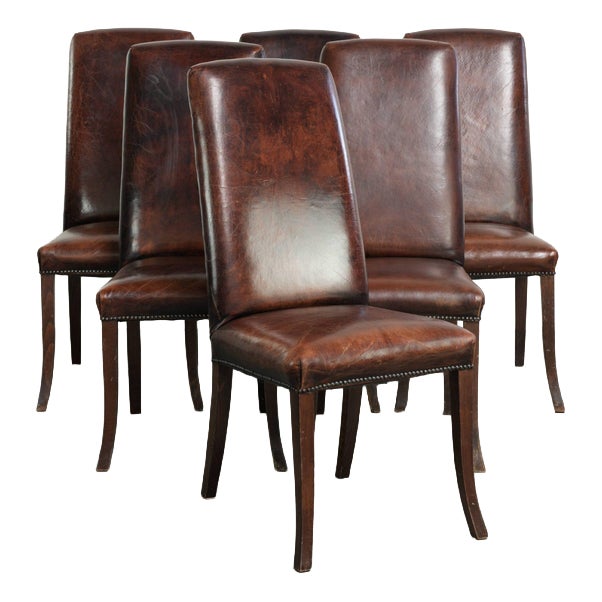 Vintage Sheepskin Dining Chairs, Set of 5 For Sale