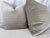 Custom pair of 22" pillows covered in Holly Hunt "Lucas Love" mohair in color natural state. These pillows have tapered...