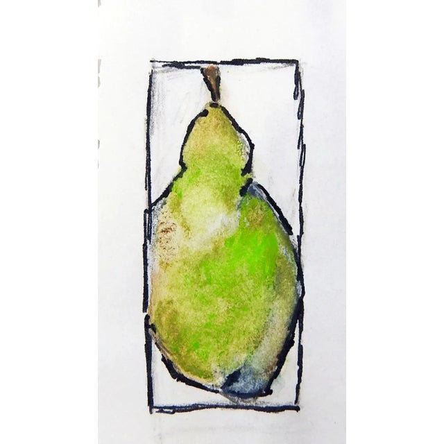 Pen, ink and watercolor studies on paper. Tiny drawings of pear, floral and abstract, largest is 1.75"L x 2.75"H, smallest...
