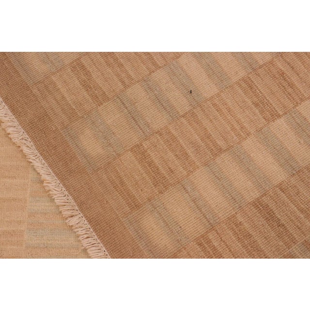 Beige 1980s 1980s Modern Gabbeh Brown/Tan Wool Rug - 10'3" X 13'11" For Sale - Image 8 of 10