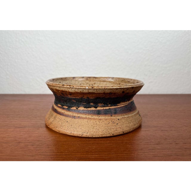 Ceramic Mid-Century Modern Danish Studio Pottery Bowl by Tue Poulsen for Tue Keramik, 1960s For Sale - Image 7 of 12