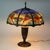 Oversized Antique Jefferson School Scenic Reverse Painted Table Lamp Unsigned C1900 Measures - 25" x 21" x 21" An...