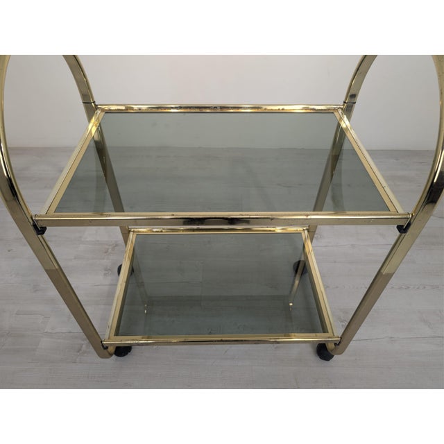 Hollywood Regency Italian Mobile Brass Bar, 1970s For Sale - Image 15 of 16