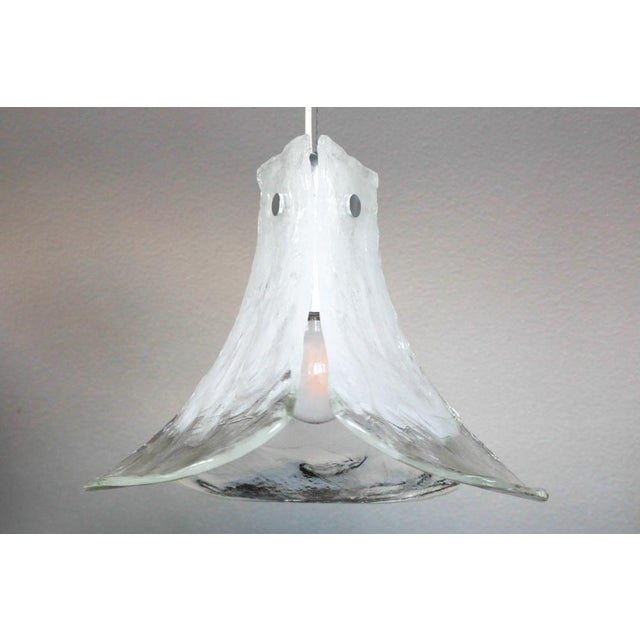 Vintage Clear Ice Glass Pendant Lamp by J. T. Kalmar for Kalmar, 1960s For Sale - Image 12 of 18