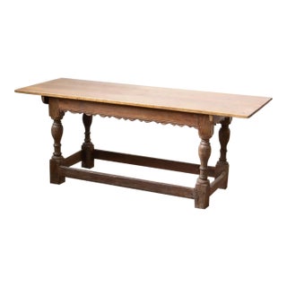 18th C. Danish Oak Refectory Table For Sale