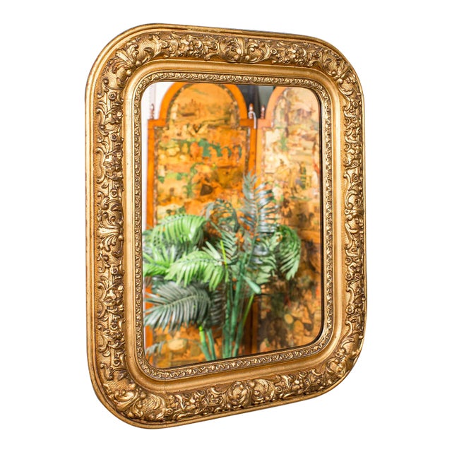 Small Antique Hall Mirror, English, Gilt Gesso, Vanity, Wall, Georgian, C.1800 For Sale