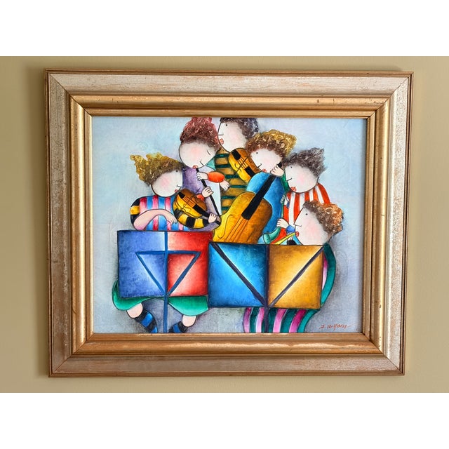 1980s Puffy People Musical Quartet Painting For Sale In Greenville, SC - Image 6 of 6