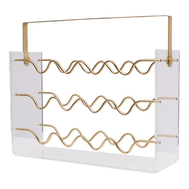 Hollywood Regency Wine Rack by David Lange, France, 1975 For Sale