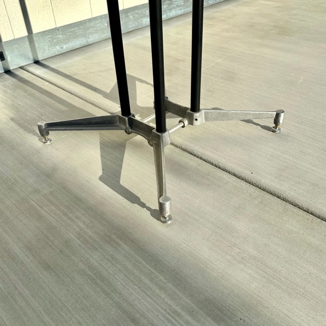 Gray 1980s Robert Josten Postmodern Aluminum & Glass Dining Table For Sale - Image 8 of 8