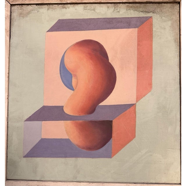 H. J. Müller, Abstract Composition, Oil Painting on Canvas, in Worn conditions. Designed 1960 to 1969 This piece is...