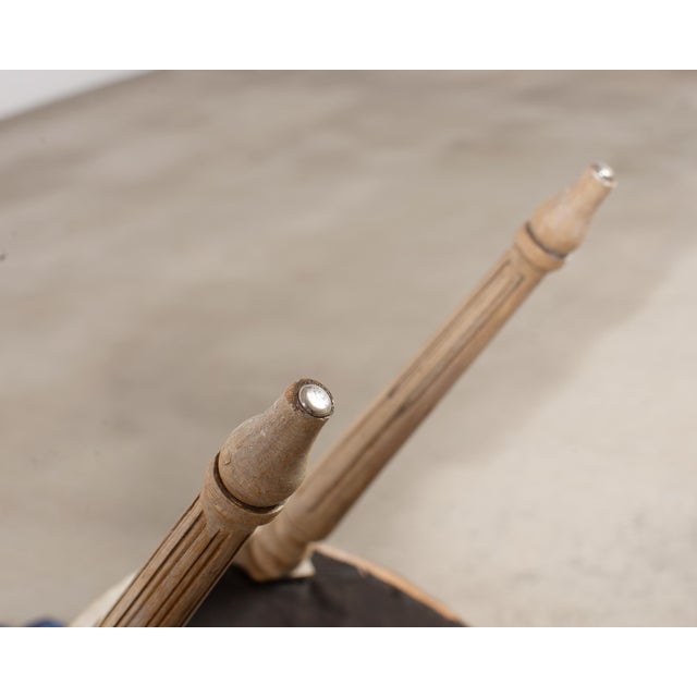 Set of Eight Louis XVI Style Caned Painted Dining Chairs For Sale - Image 16 of 18