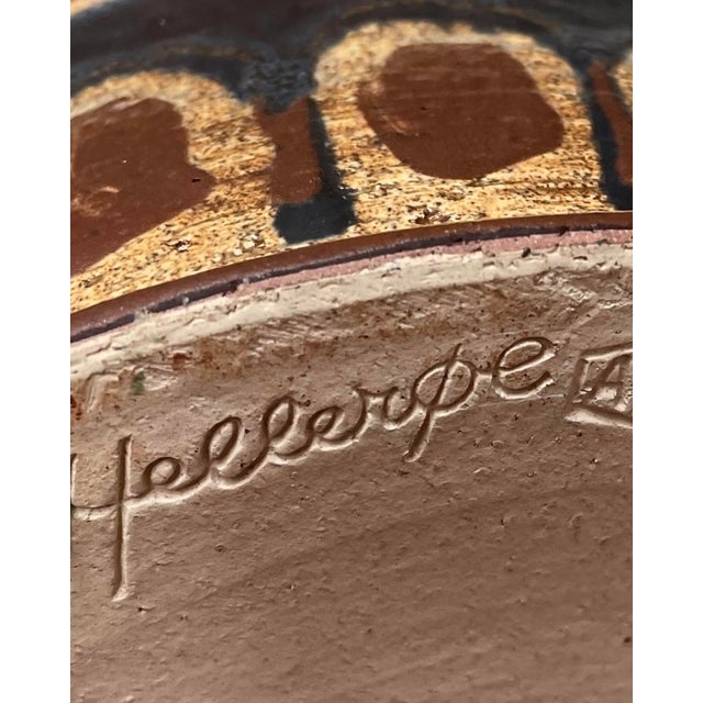 Danish ceramic table lamp by jette hellerøe for axella | denmark, 1960s–70s danish table lamp executed in glazed...