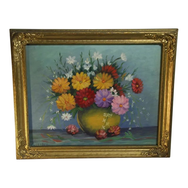 Early 20th Century Vintage Paul Kremenik Painting, Framed For Sale