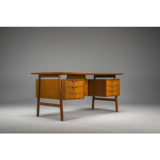 Model 75 Teak Desk by Gunni Omann for Omann Jun Furniture Factory, 1960s For Sale - Image 14 of 18