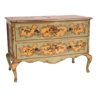 Venetian Louis XV Style Painted Chest of Drawers For Sale