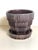 McCoy Pottery Small "Dark Purple" Mid-Century Flowerpot and Saucer For Sale In Los Angeles - Image 6 of 6