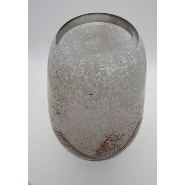 Brown Art Deco Acid Etched Cameo Art Glass Vase from Legras, 1920s For Sale - Image 8 of 12